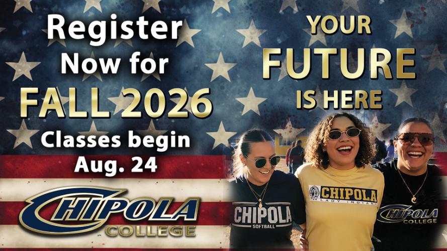 Register Now for Fall 2026 Classes begin Aug. 24. Your Future is Here