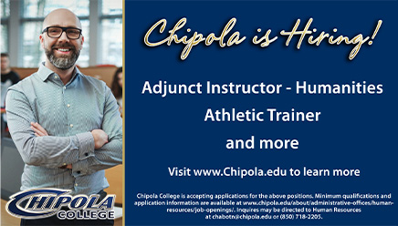 Chipola is Hiring Adjunct Instructor - Humanities; Athletic Trainer and more