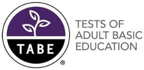 Image a of a purple tree with the word tabe Tests of Adult Basic Education underneath testing logo image